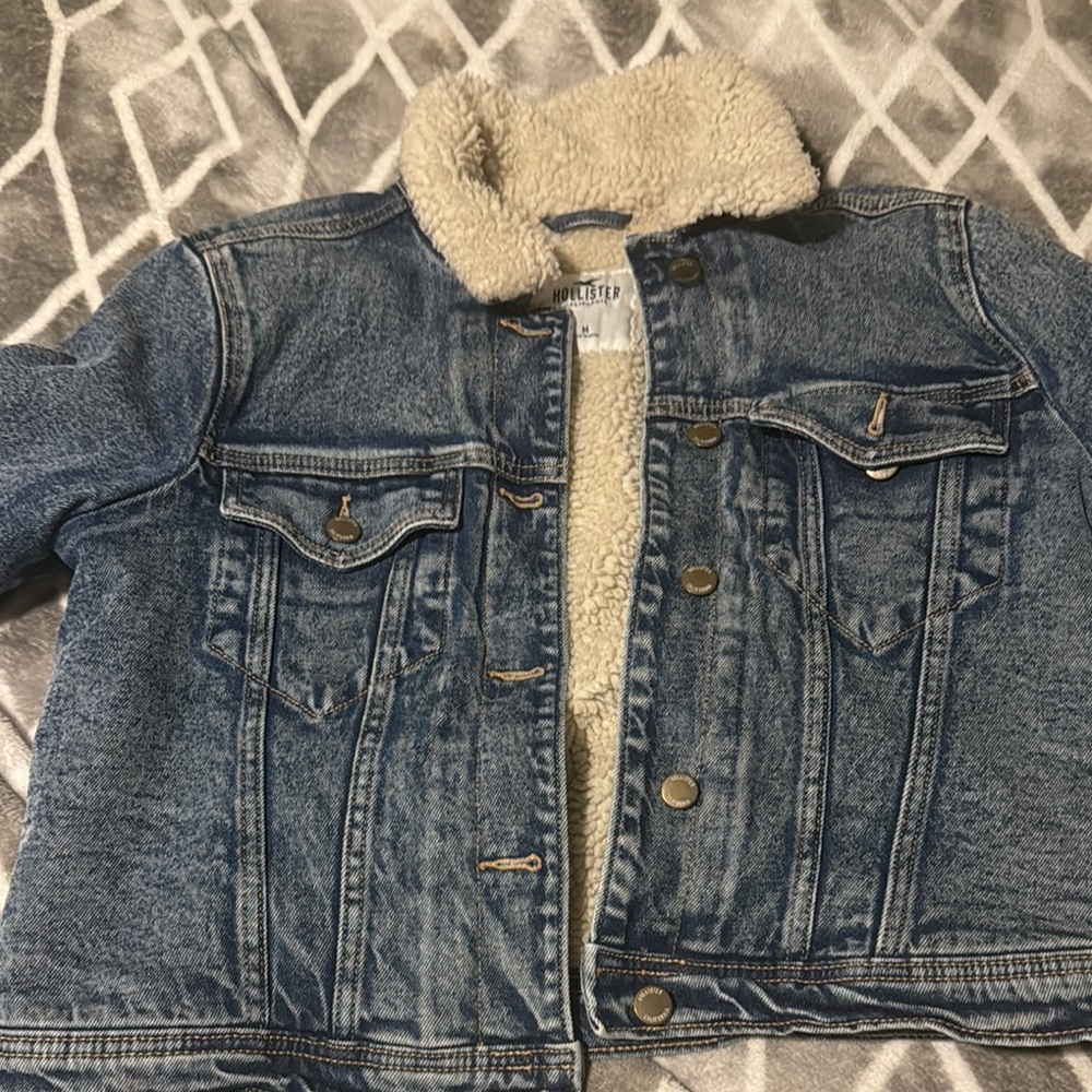 Kids Denim Jacket with Sherpa Lining